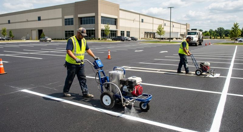 Commercial Asphalt Painting in Canton, GA