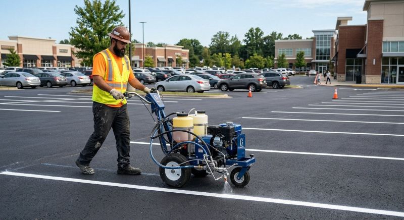 Commercial Asphalt Painting in Acworth, GA