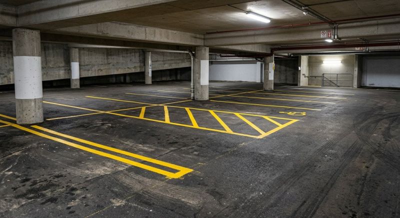 Concrete Parking Lot Striping in Acworth, GA
