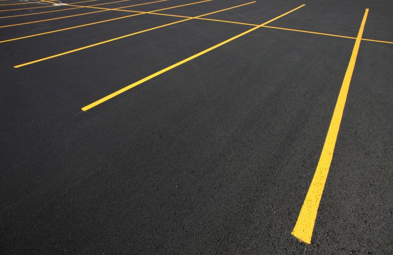 Newly Painted Parking Lot